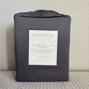 NWT King 600 Thread Count Sateen Sheet Set Dark Gray - Casaluna